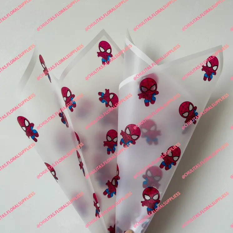 White Spidey Floral Paper