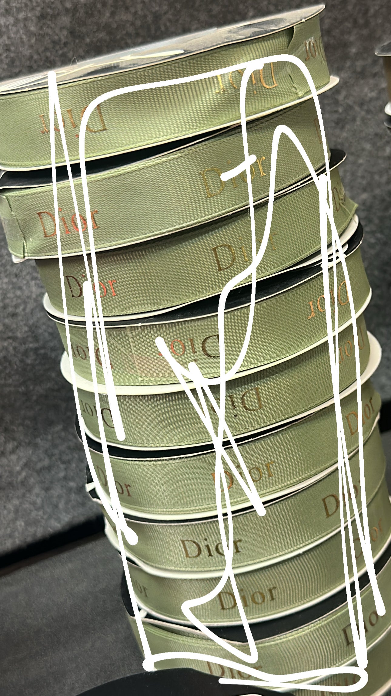 sage green cd luxury ribbon