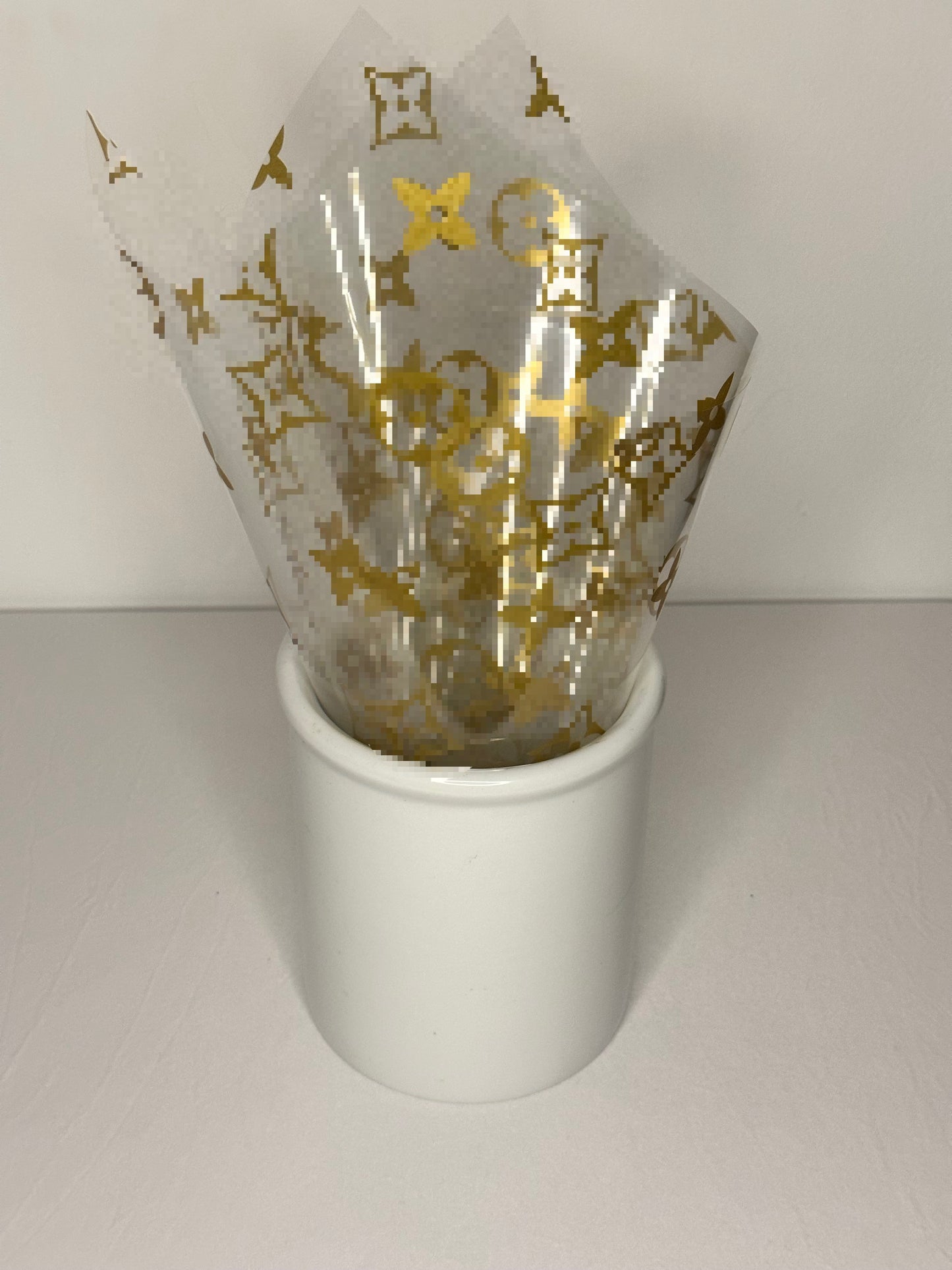 Gold LV Luxury Cellophane Wrap