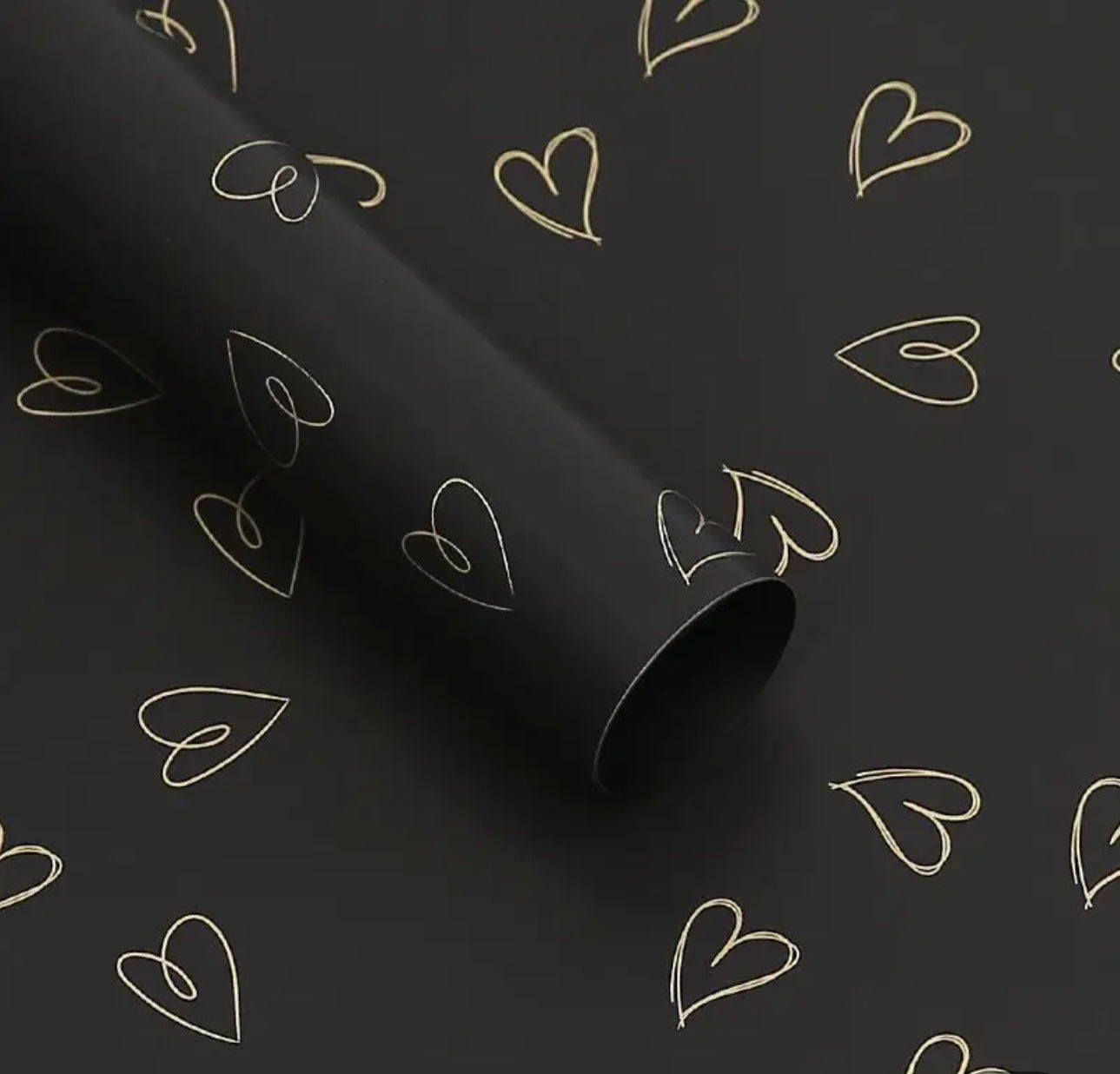 Black Heart Print Paper