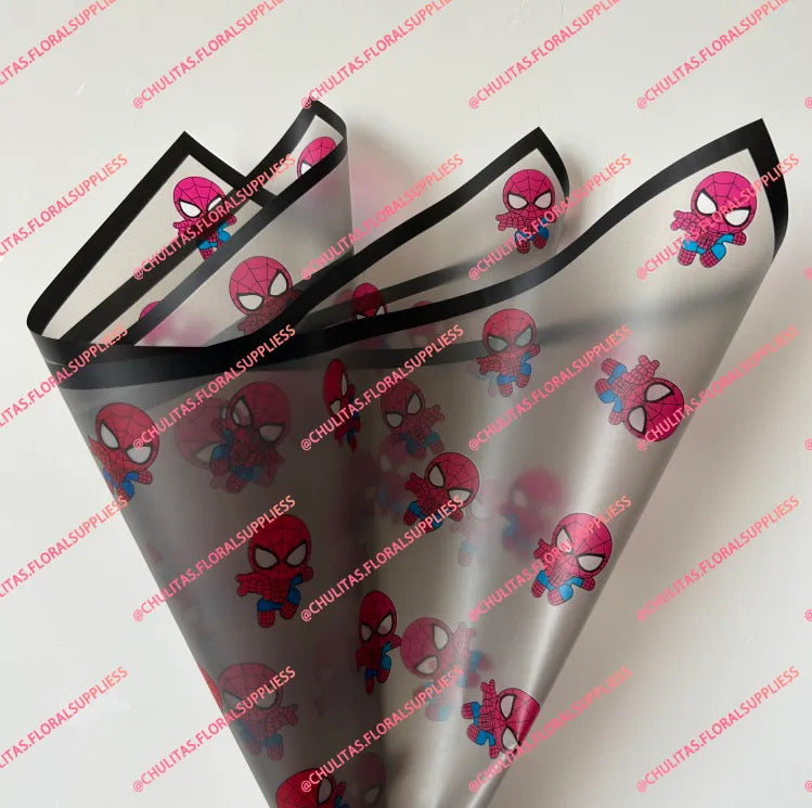 Black Spidey Floral Paper