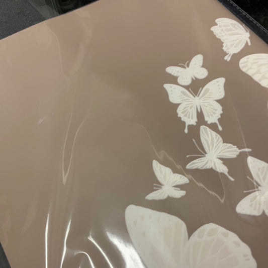 Beige Butterfly Tattoo Paper