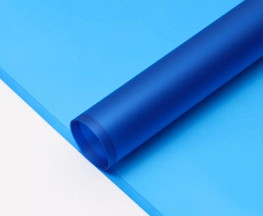 Blue Frosted Border Paper