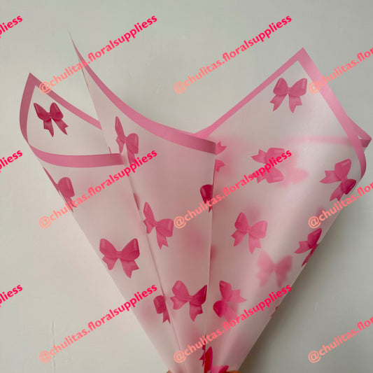 Pink Coquette Bow Paper