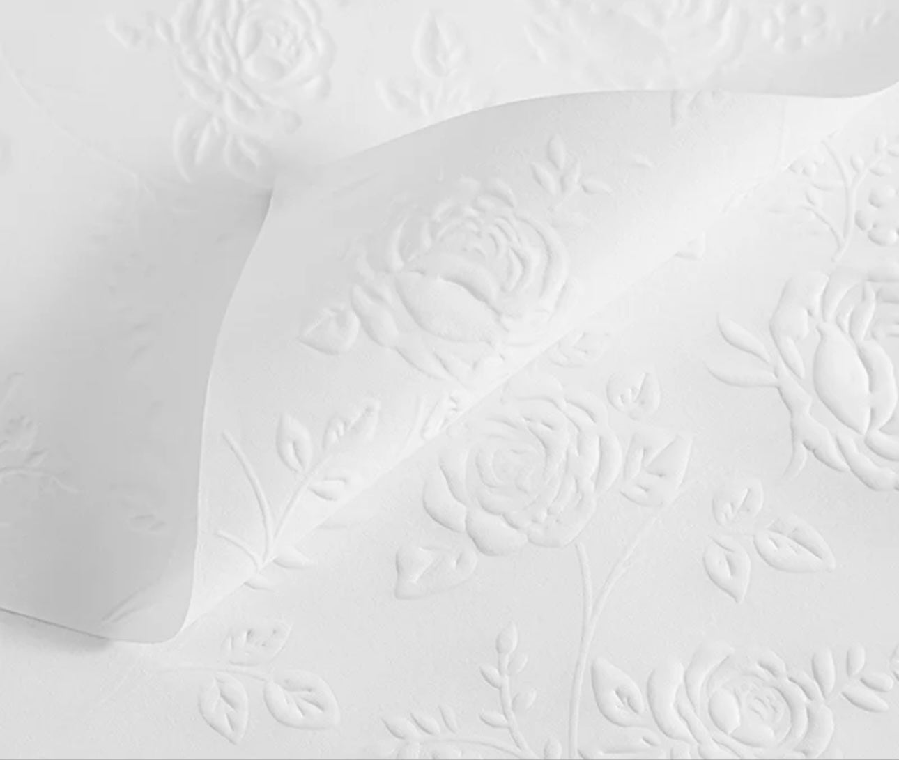 White Rose Embossed Paper