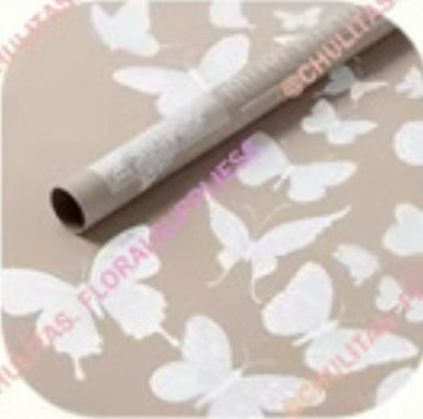 Beige Butterfly Tattoo Paper
