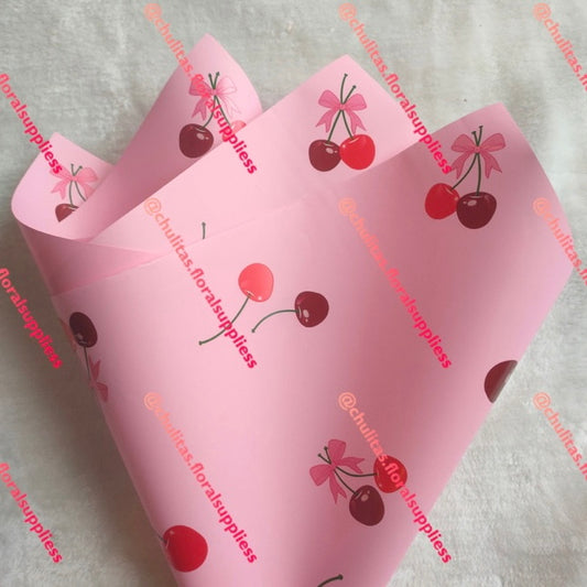 Pink Coquette Cherry Paper