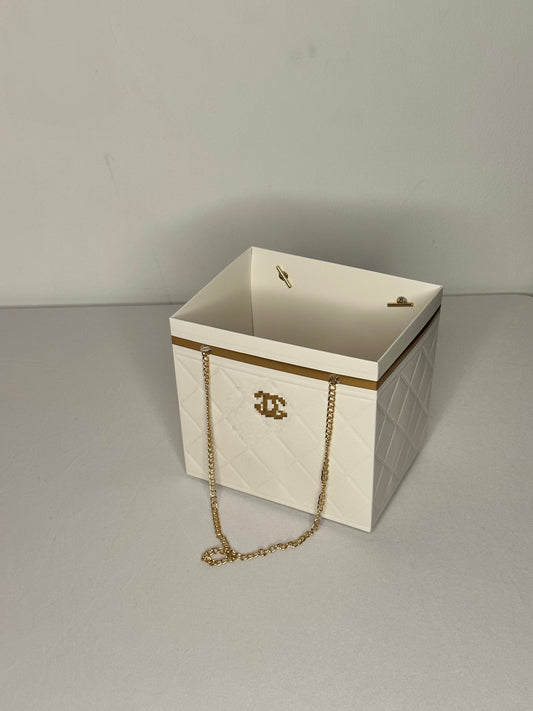 Cream CC Luxury Purse Box