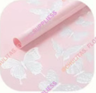 Pink Butterfly Tattoo Paper