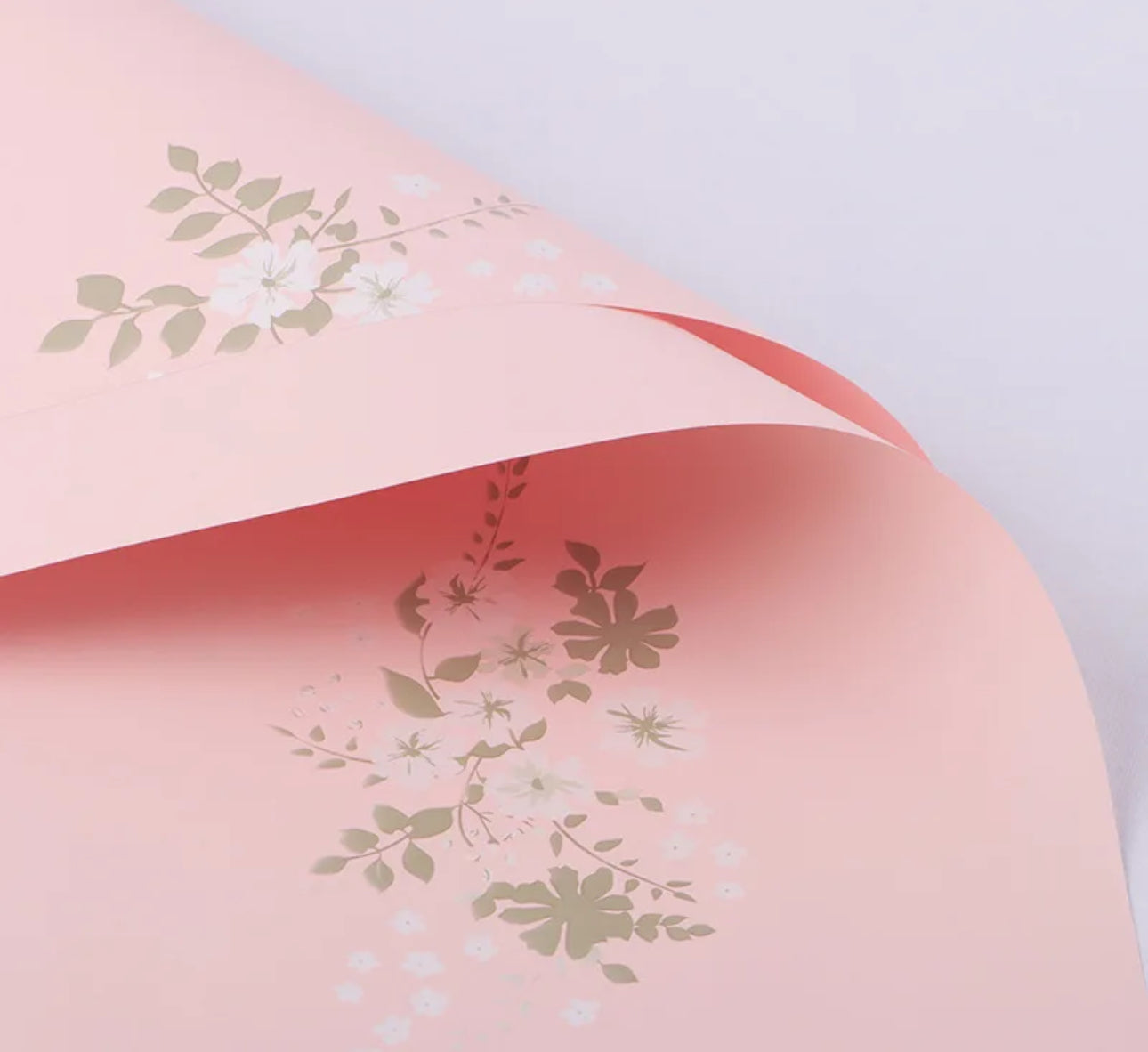 Baby Pink Clean Floral Paper